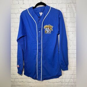 Vintage Majestic button up long sleeve blue UK size medium